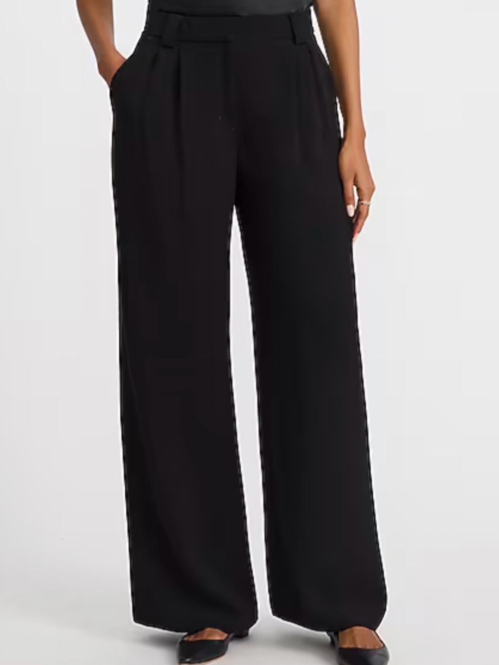 Express Wide-Leg Black Dress Pants for Women
